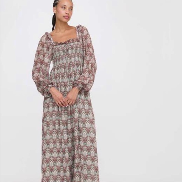Hill House Dresses & Skirts - Hill House The Scarlett Long Sleeve Nap Dress - Sage Pinecone
